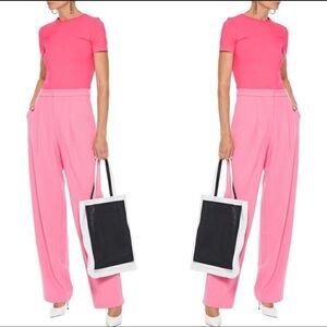 Revolve HELMUT LANG Pink Stretch Jersey Crew Neck Fitted T-shirt XS/S Y2K